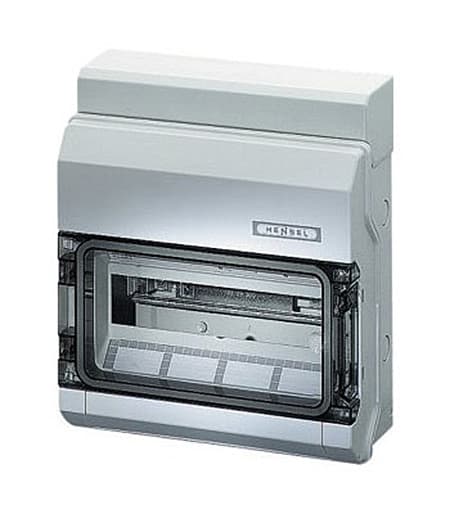 HENSEL - KV-Automatengehäuse 12TE/1 IP65 metr. Vorprägungen, ohne N/PE-Klemme