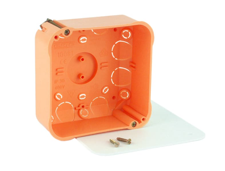 ELTEC - HWD 107 Hohlwanddose orange 107  x 107 x 45 mm