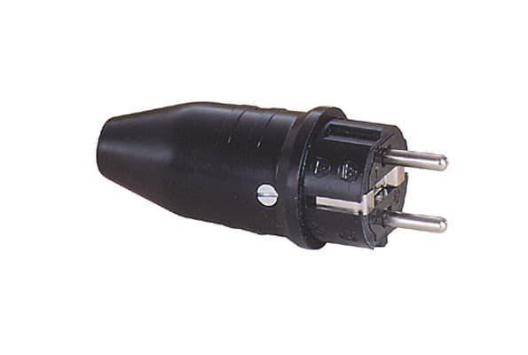 ELTEC - Schus-G2 Schukostecker 3 x 2,5 mm² Gummi mit Kunststoffeinsatz