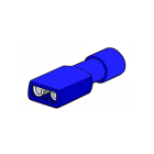 HOUBEN - Flachsteckhülsen, vollisoliert, blau 1,5 - 2,5qmm, 6,3x0,8 VE 100, halogenfrei