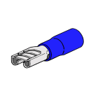HOUBEN - Flachsteckhülsen, isoliert, blau 1,5 - 2,5qmm, 6,3x0,8 VE 100, halogenfrei