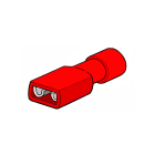 HOUBEN - Flachsteckhülsen, vollisoliert, rot 0,5 - 1,5qmm, 4,8x0,5 VE 100, halogenfrei