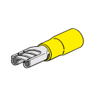 HOUBEN - Flachsteckhülsen, isoliert, gelb 4 - 6,0qmm, 6,3x0,8 VE 100, halogenfrei