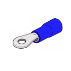 HOUBEN - Ringkabelschuhe, isoliert, blau 1,5 - 2,5qmm, M6 VE 100, halogenfrei