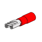HOUBEN - Flachsteckhülsen, isoliert, rot 0,5 - 1,5qmm, 6,3x0,8 VE 100, halogenfrei