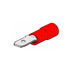 HOUBEN - Flachstecker, isoliert, rot 0,5 - 1,5qmm, 2,8x0,8 VE 100, halogenfrei