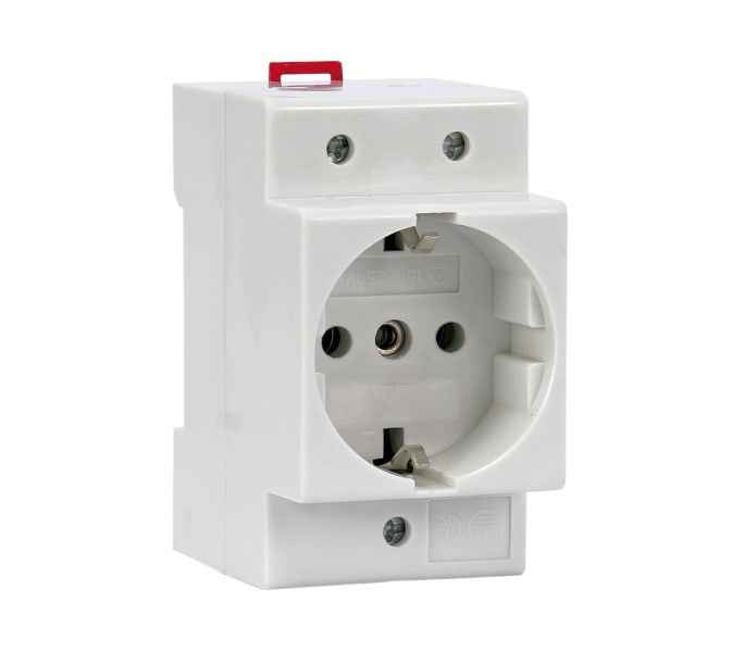 RELTECH - Schaltschranksteckdose 230V grau