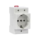 RELTECH - Schaltschranksteckdose 230V grau