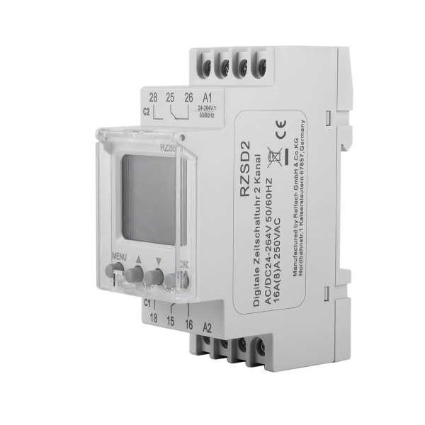 RELTECH - Zeitschaltuhr digital 2-Kanal 230V AC