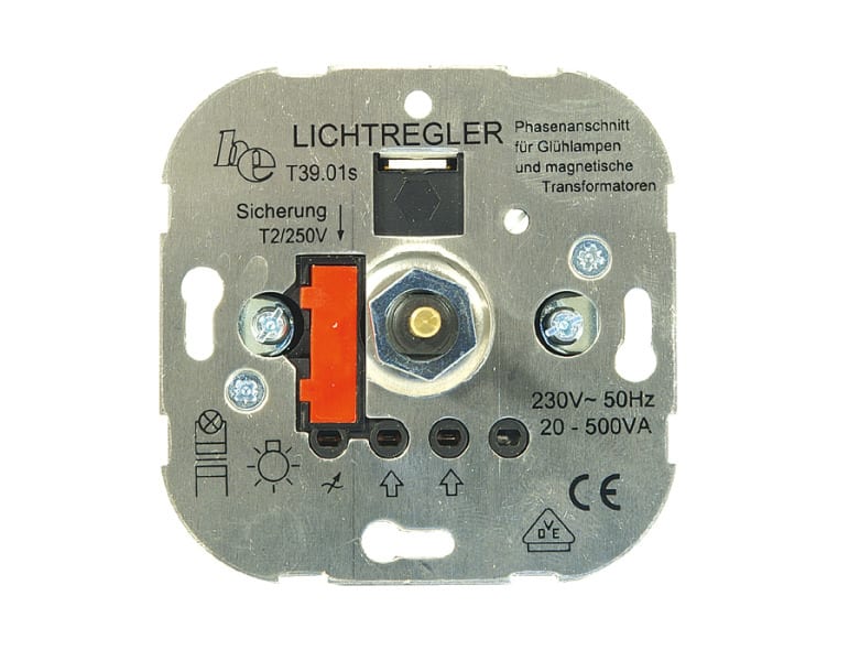 EMZ - UP-Phasenabschnitt-Dimmer T46, für NV-Halogenlampen, Druck-Wechsel-Schalter 550W