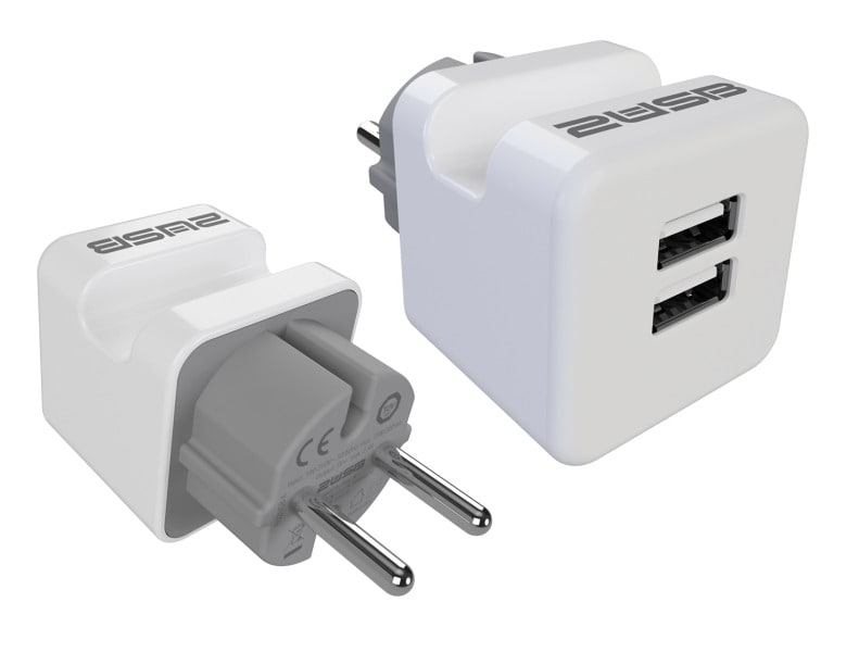 ELTEC - USB-Lade-Schukostecker reinweiss 2xUSB 2,4A