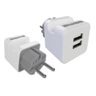 ELTEC - USB-Lade-Schukostecker reinweiss 2xUSB 2,4A