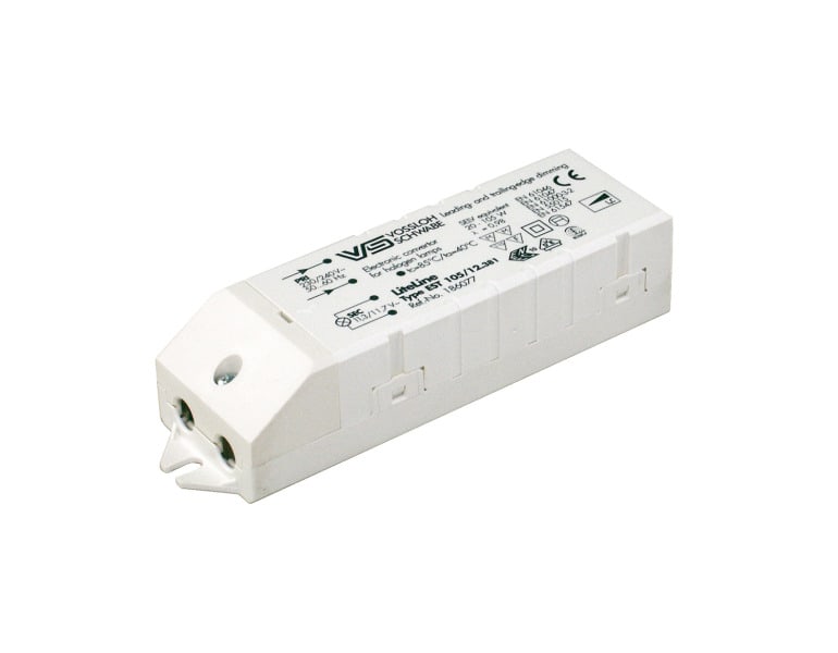 HOUBEN - Elektr. Konverter, 20-70W, weiß 230-240V, sek. 11,3-11,7V, 28x37x128mm EST70/12.380