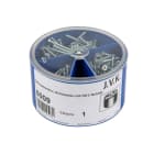 J.V.K. - Schraubenbox blau gefüllt mit Geräteschrauben PZ1 / Schlitz (+/-) je 100 Stück 15,25 und 40mm