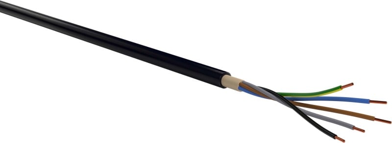 KABEL-LEITUNGEN - PVC-isolierte Starkstromkabel 0,6/1kV ein- und mehradrig E-YY 5X6 RE SW