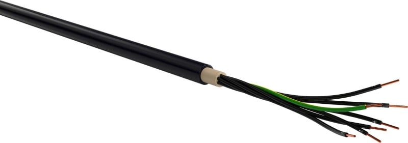 KABEL-LEITUNGEN - PVC-isolierte Starkstromkabel 0,6/1kV ein- und mehradrig E-YY-JZ 19X2,5 RE SW Eca