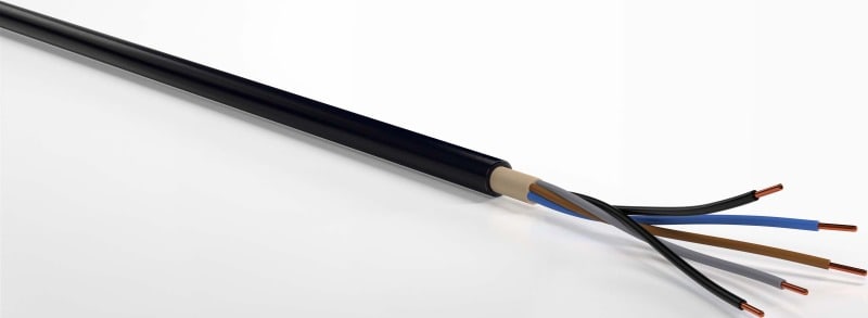 KABEL-LEITUNGEN - PVC-isolierte Starkstromkabel 0,6/1kV ein- und mehradrig E-YY 4X4 RE SW Eca