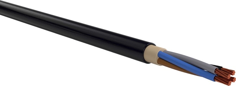 KABEL-LEITUNGEN - PVC-isolierte Starkstromkabel 0,6/1kV ein- und mehradrig E-YY 4X16 RM SW Eca