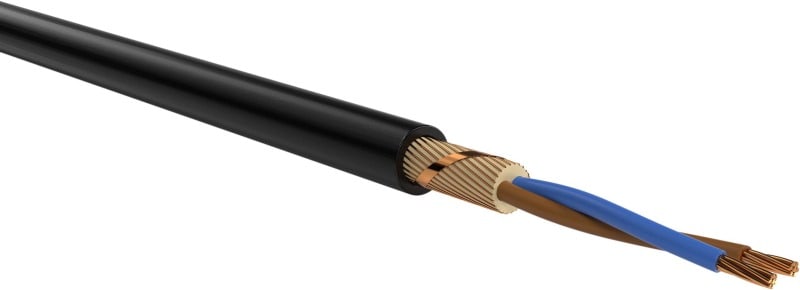 KABEL-LEITUNGEN - PVC-isolierte Kabel mit konzentrischem Leiter Schirmquerschnitt 16 mm² E-YCY 5X10 RM/16 SW
