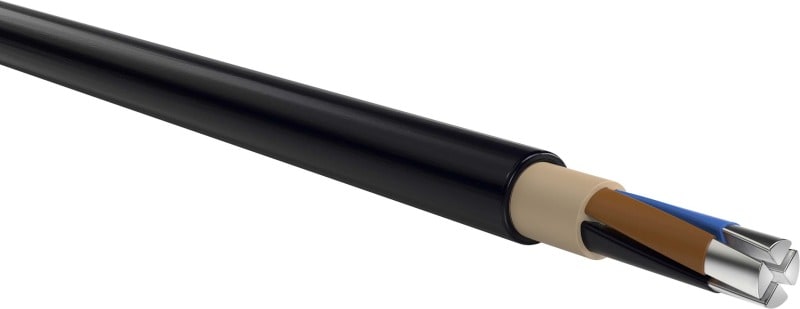 KABEL-LEITUNGEN - PVC-isolierte Starkstromkabel mit Aluminiumleiter und PE-Außenmantel E-AY2Y 4X150 SE SW Fca