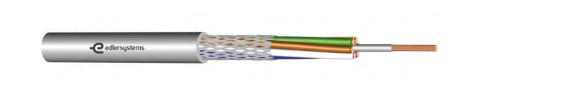 KABEL-LEITUNGEN - Elektronik-Steuerleitung mit Abschirmung aus verzinntem Kupfergeflecht LiYCY paarig 3X2X0,34 GR Eca