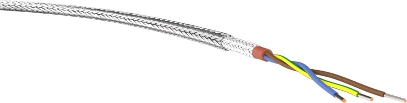 KABEL-LEITUNGEN - Silikon-Schlauchleitung mit Stahldrahtgeflecht und Glasseidengeflecht SIHFP-J 3X2,5 RTBR