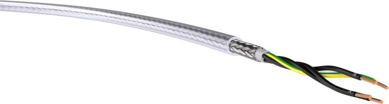 KABEL-LEITUNGEN - PVC-Steuerleitung mit Stahldrahtgeflecht YSLYQY 4X0,75 TRANSP