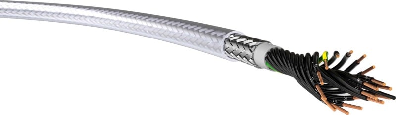 KABEL-LEITUNGEN - PVC-Steuerleitung mit Stahldrahtgeflecht YSLYQY 12X1,5 TRANSP