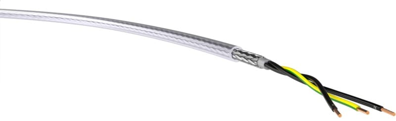 KABEL-LEITUNGEN - PVC-Steuerleitung mit Stahldrahtgeflecht YSLYQY 3X0,75 TRANSP