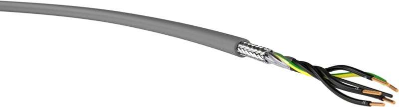 KABEL-LEITUNGEN - Halogenfreie Steuerleitung mit EMV-optimierter Geflechtabschirmung und verbessertem Verhalten im Brandfall HSLCH FRNC 5X2,5 GR Dca