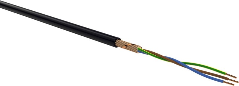 KABEL-LEITUNGEN - PVC-isolierte Kabel mit konzentrischem Leiter Schirmquerschnitt 16 mm² E-YCY 3X2,5 RE/16 SW