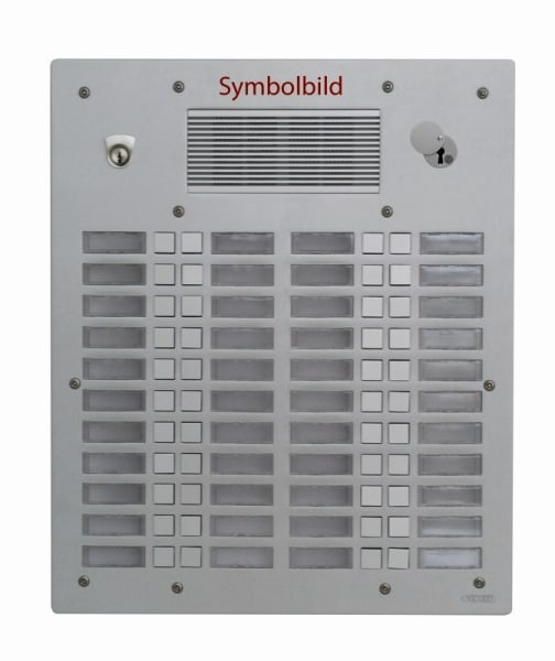 FERMAX - Türstation UP silber Antivandal 4-reihig m, 52 Tasten und Bohrung für P1 und MA27