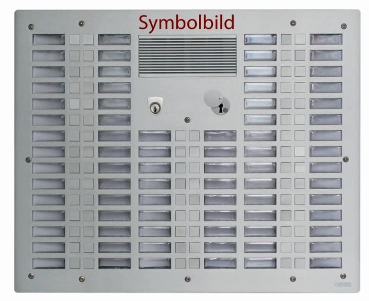 FERMAX - Türstation UP silber Antivandal 6-reihig m, 66 Tasten und Bohrung für P1 und MA27