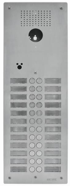 FERMAX - Türstation UP INOX Antivandal VIDEO 2-reihig mit 24 Tasten und Bohrung P1