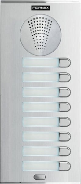 FERMAX - Cityline AUDIO Türstation, VDS 8 Einfachtaster, silber, Gr6