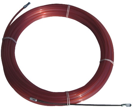 DUELLMANN - Perlon-Einziehband RED 4mm, 25m, m.langem Sucher u.2 Zugösen