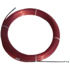 DUELLMANN - Perlon-Einziehband RED 4mm, 15m, m.langem Sucher u.2 Zugösen