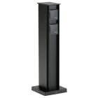 ALBERT - Steckdosensäule, 4-fach, Alu, schwarz