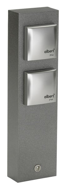 ALBERT - Steckdosensäule, 2-fach, Alu, anthrazit
