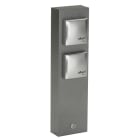ALBERT - Steckdosensäule, 2-fach, Alu, anthrazit
