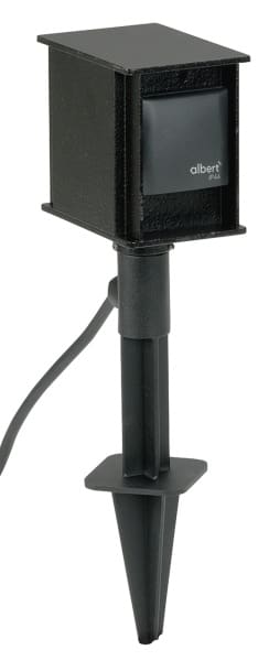 ALBERT - Steckdosenspieß, 2-fach, Aluminium, schwarz, IP 44