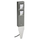 ALBERT - Steckdosenspieß, 2-fach, Aluminium, anthrazit, IP 44