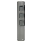 ALBERT - Steckdosensäule, 3-fach, Aluminium, anthrazit, IP 44