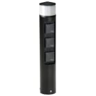 ALBERT - Steckdosenlichtsäule , Alu, schwarz, 1xLED 10 W, 900 lm,IP44