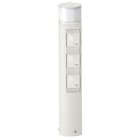 ALBERT - Steckdosenlichtsäule , Alu, weiß, 1xLED 10 W, 900 lm, IP 44