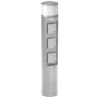 ALBERT - Steckdosenlichtsäule , Alu, silber, 1xLED 10 W, 900 lm, IP44