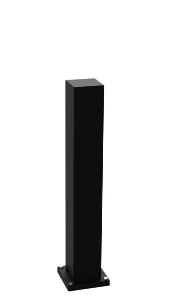 ALBERT - Energiesäule leer, Aluminium, H:700mm, schwarz, IP 44