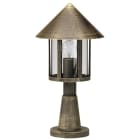 ALBERT - Sockelleuchte, Alu, braun-messing, 1 x A 60-75W, E 27, IP 44