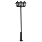 ALBERT - Mastleuchte, Alu, schwarz, 3 x A 60 - 75 W, E 27, IP44