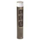 ALBERT - Steckdosenlichtsäule , Alu, braun, 1xLED 10 W, 900 lm, IP44